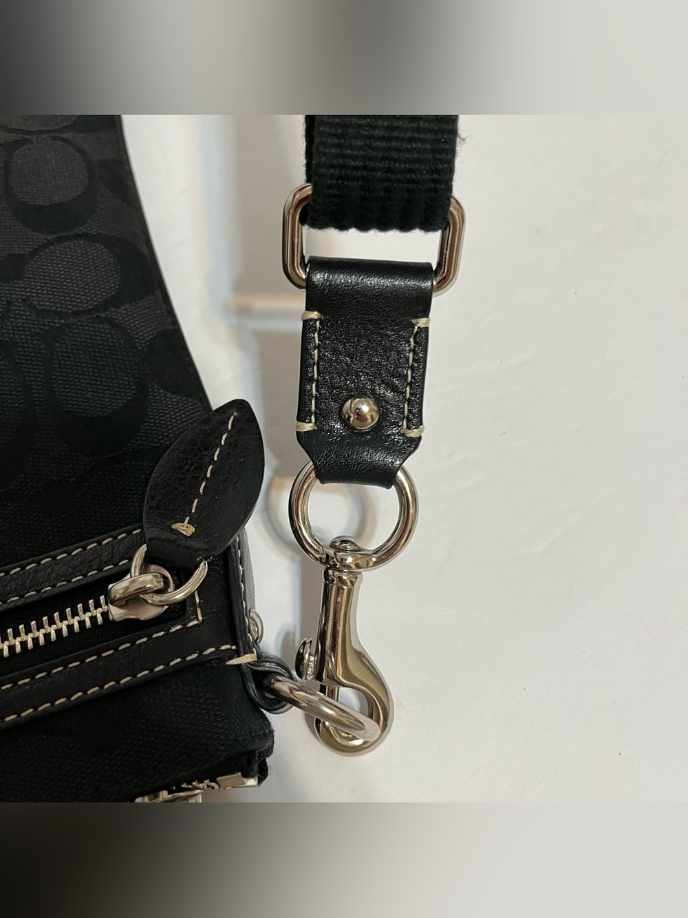 Coach Black Penelope Crossbody Signature Jacquard Canvas Swingpack - Picture 7 of 16